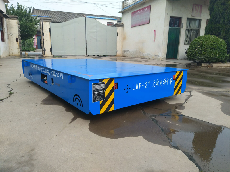 2 টন ব্যাটারি Powered Trackless স্থানান্তর ট্রলি