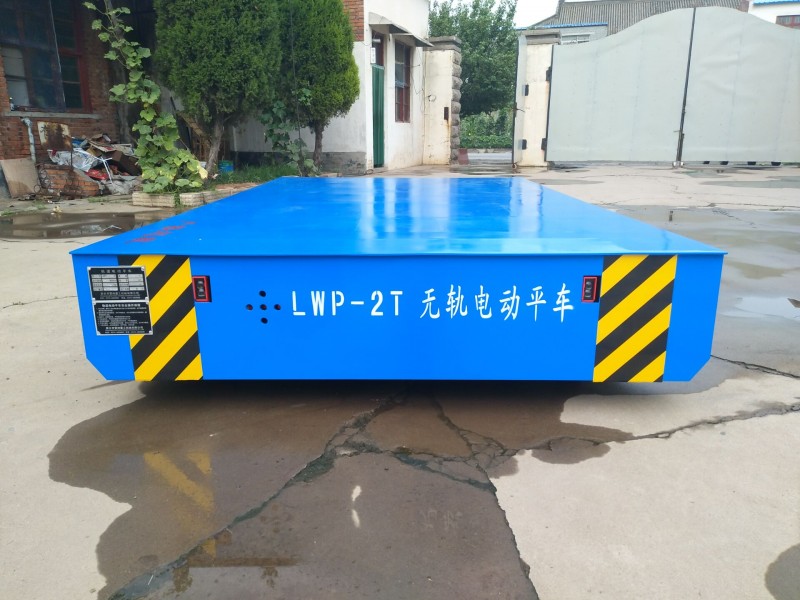 2 টন ব্যাটারি Powered Trackless স্থানান্তর ট্রলি