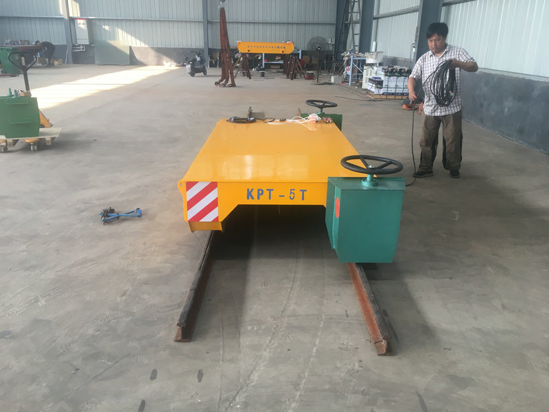 Cable Reel Powered Motorized Rail 5 টন ইন্ডাস্ট্রিয়াল ট্রান্সফার কার্ট