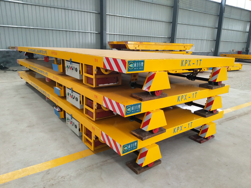 শিল্পকৌশল পণ্য পরিবহন ব্যাটারি পাওয়ার বৈদ্যুতিক ফ্ল্যাট রেল কার্ট