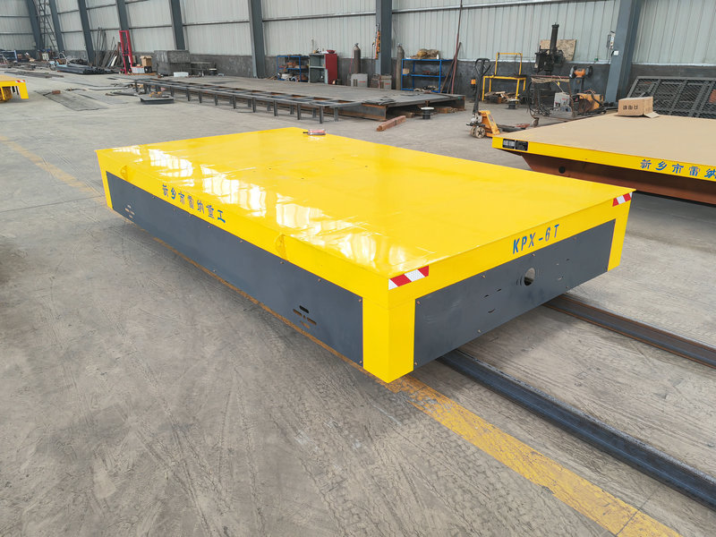 বৈদ্যুতিক ট্র্যাক Flatbed Cart Material Handling Trolley