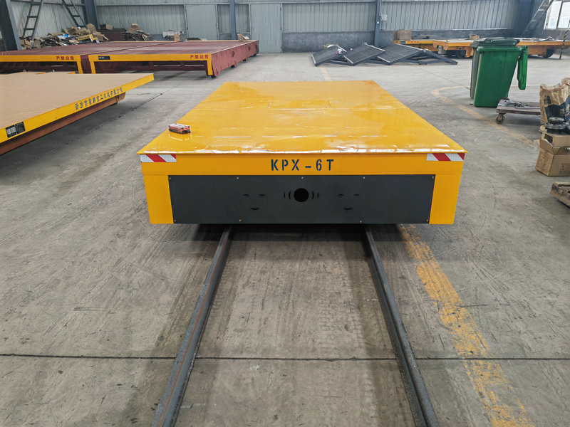 বৈদ্যুতিক ট্র্যাক Flatbed Cart Material Handling Trolley