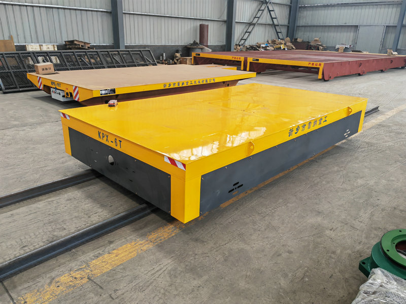 বৈদ্যুতিক ট্র্যাক Flatbed Cart Material Handling Trolley