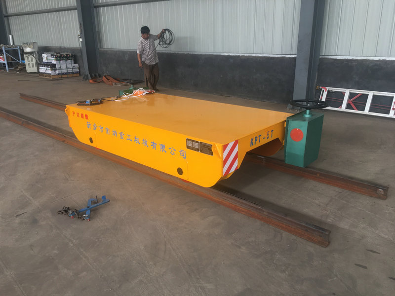 Cable Reel Powered Motorized Rail 5 টন ইন্ডাস্ট্রিয়াল ট্রান্সফার কার্ট